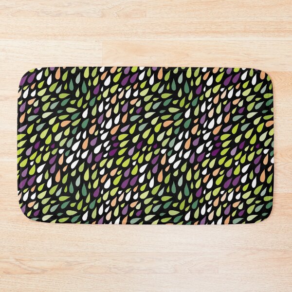 Item preview, Rainy day pattern. Spring version on black background designed and sold by HelgaScand.
