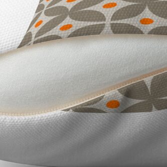 Alternate view of Geometric Pattern: Stylised Flower: Grey Throw Pillow