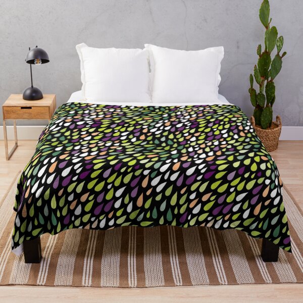 Item preview, Rainy day pattern. Spring version on black background designed and sold by HelgaScand.