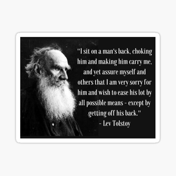 Item preview, Tolstoy Charity Quote designed and sold by BeccaC27.