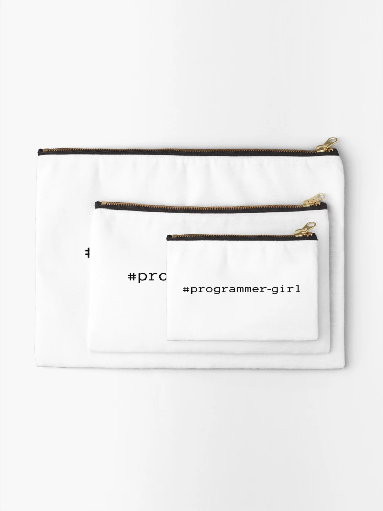 Thumbnail 2 of 4, Zipper Pouch, PROGRAMMER - GIRL designed and sold by KeepOnCoding.