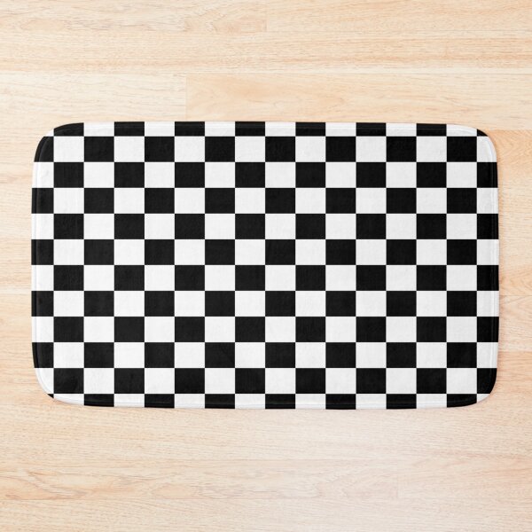 Item preview, Small Black White Check Motorsport Race Flag Checkered Skirt Pillow designed and sold by deanworld.