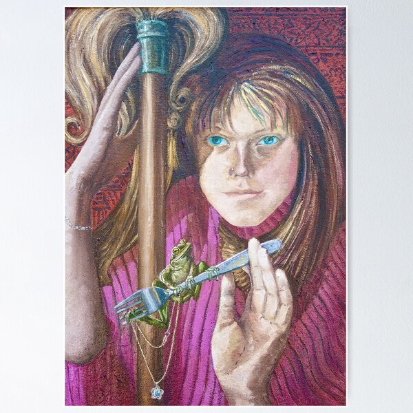 Item preview, Frog and the Fork, oil on canvasboard, 2005 designed and sold by fiona vermeeren.