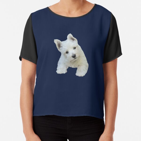 West Highland White Terrier Puppy portrait 3 Chiffon Top