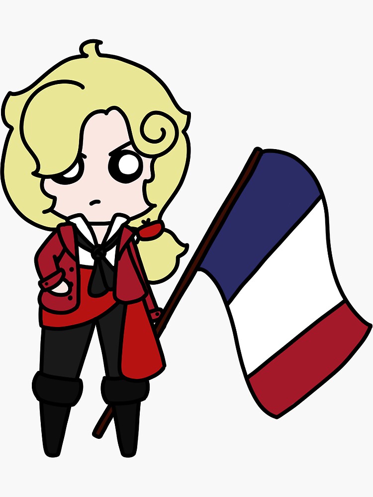Enjolras Sticker by shroomsoft