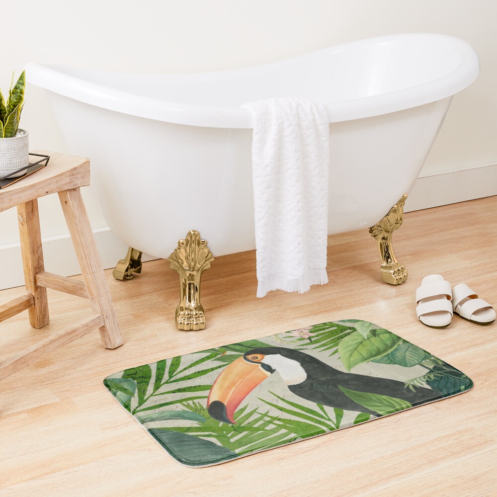 Toucan And Hummingbirds Bath Mat