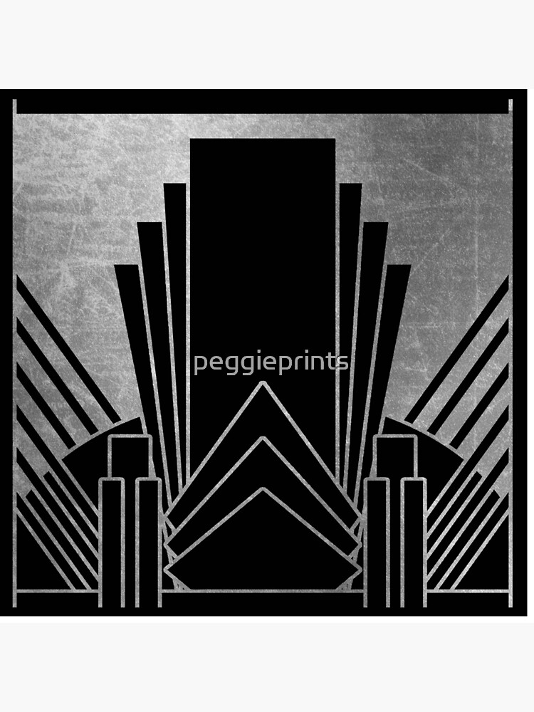 Silber Art-Deco-Design von peggieprints