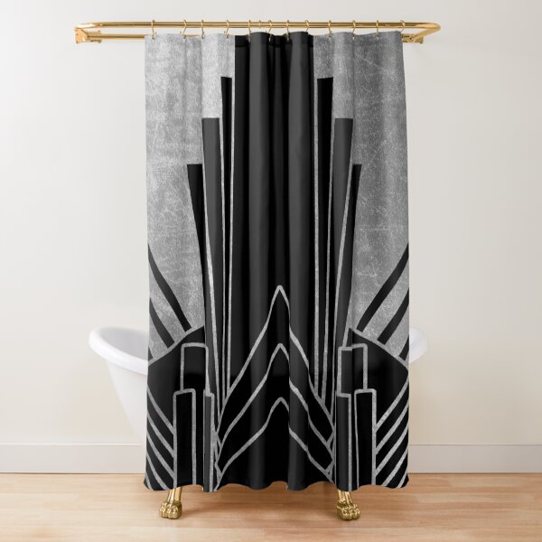 Item preview, Silver art deco design designed and sold by peggieprints.