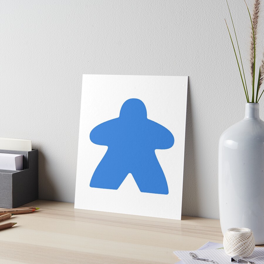 Blue Meeple Competitive Cooperative | Art Board Print