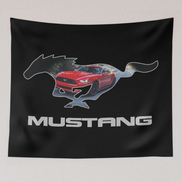 Item preview, Ford Mustang Logo Design (red on black) designed and sold by TheCartist.
