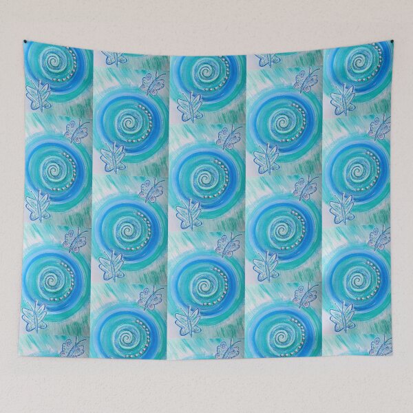 Item preview, Mandala Blue Butterfly Spiral designed and sold by danitacreate.