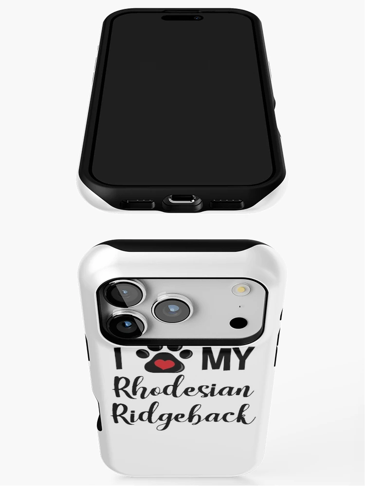Thumbnail 3 of 4, iPhone Case, I Love My Rhodesian Ridgeback designed and sold by InspiredQuotes.