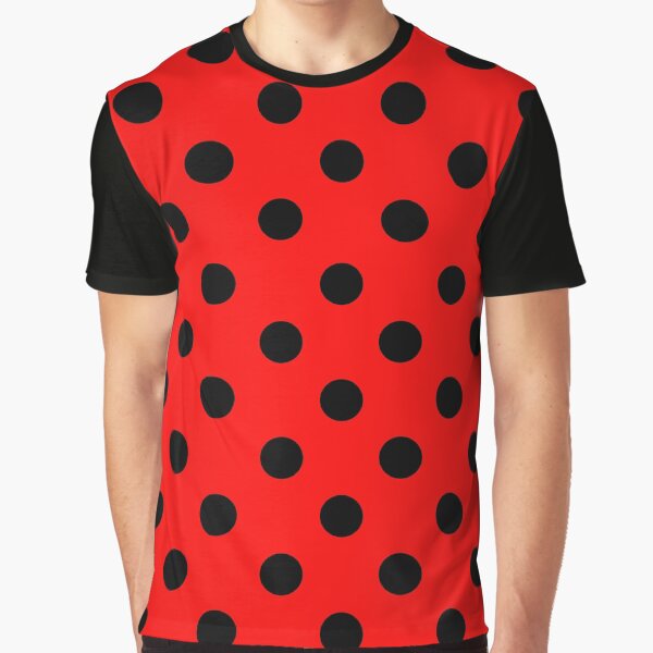 Red and Black polka dots | Ladybug Pattern | Halloween Outfit Graphic T-Shirt
