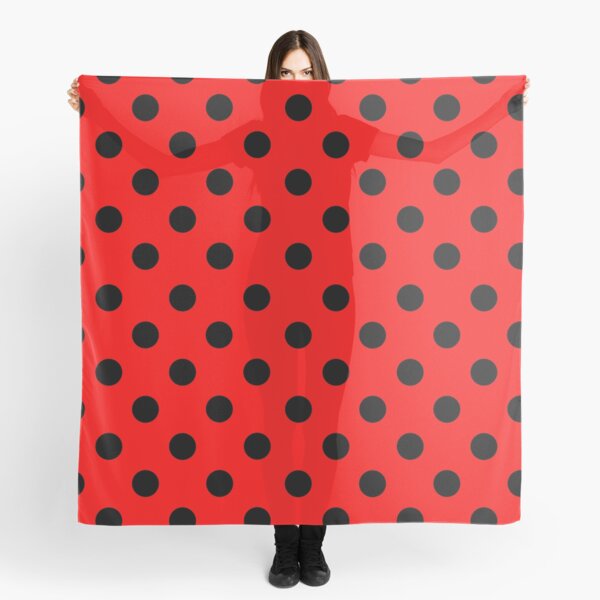 Red and Black polka dots | Ladybug Pattern | Halloween Outfit Scarf