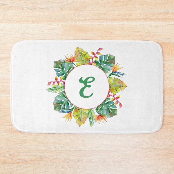 Item preview, Tropical Leaves Monogram E designed and sold by MysticMagpie.