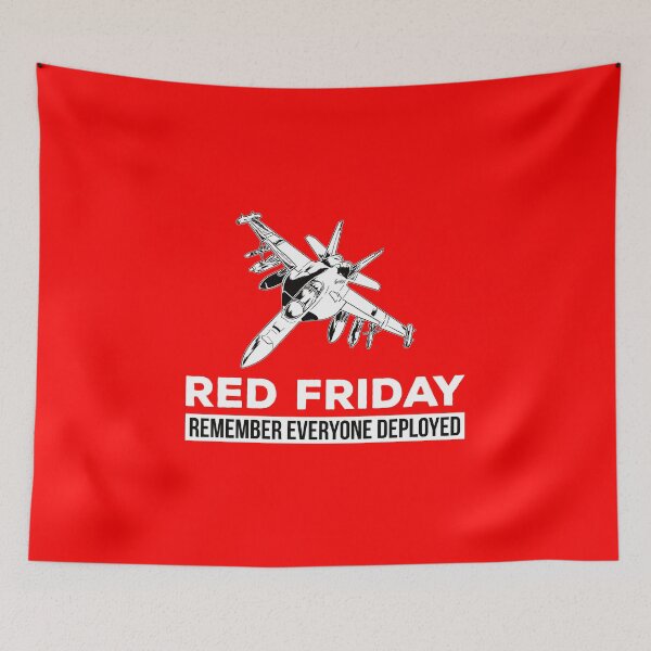 Item preview, Red Friday Fighter Jet designed and sold by teesaurus.