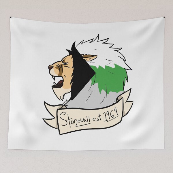 Item preview, Demiromantic Stonewall Pride Lion designed and sold by Strawburial.
