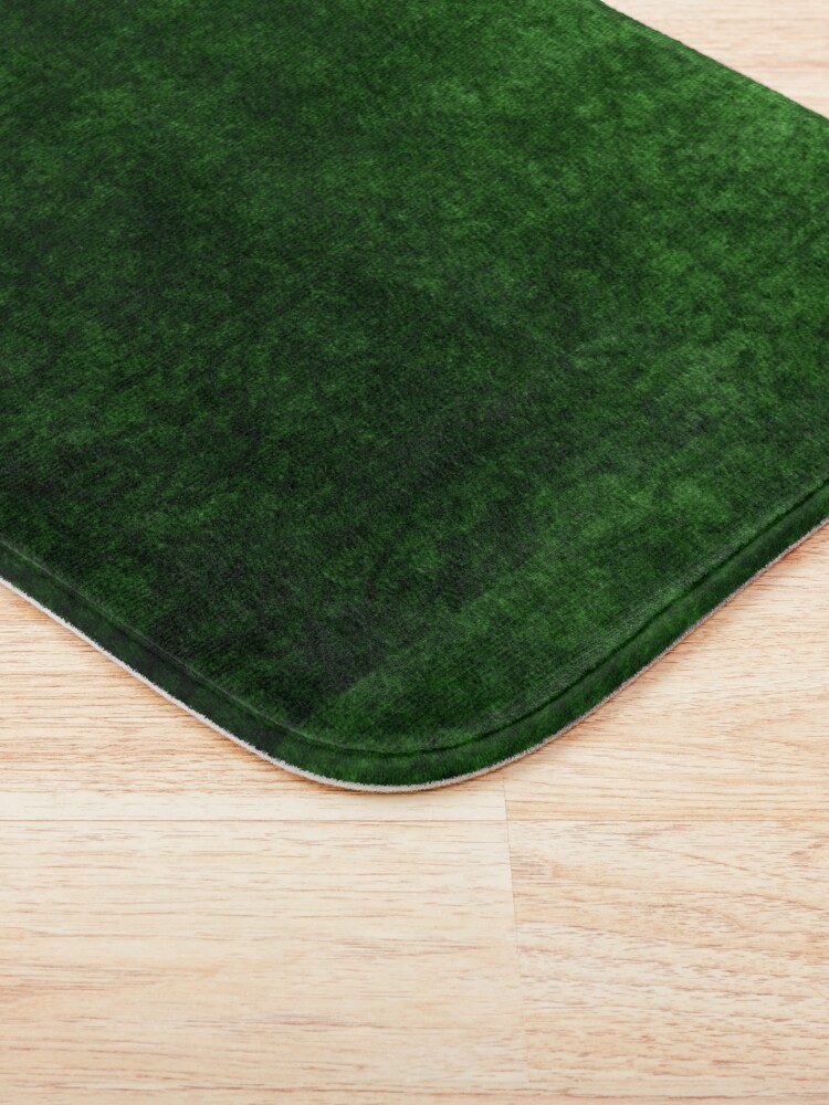 "Emerald Green Grass Velvet Texture " Bath Mat for Sale by koovox