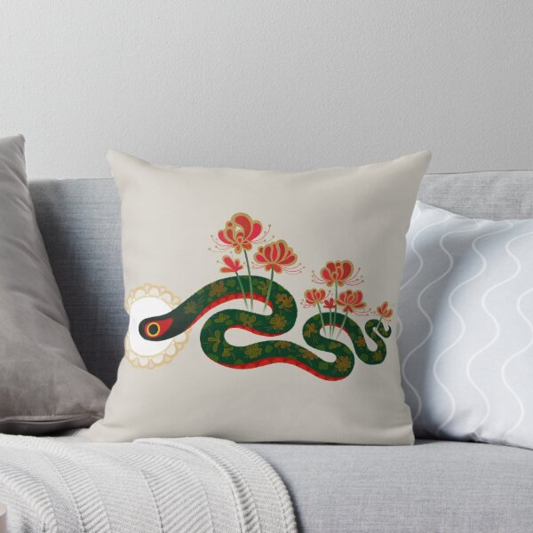 Vista previa del artículo con la obra «serpiente y flor», diseñado y vendido por pikaole.