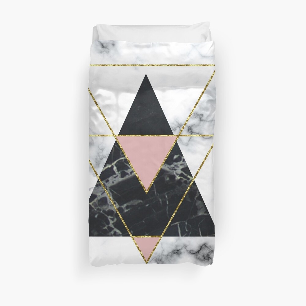 Geo glam marble Duvet Cover