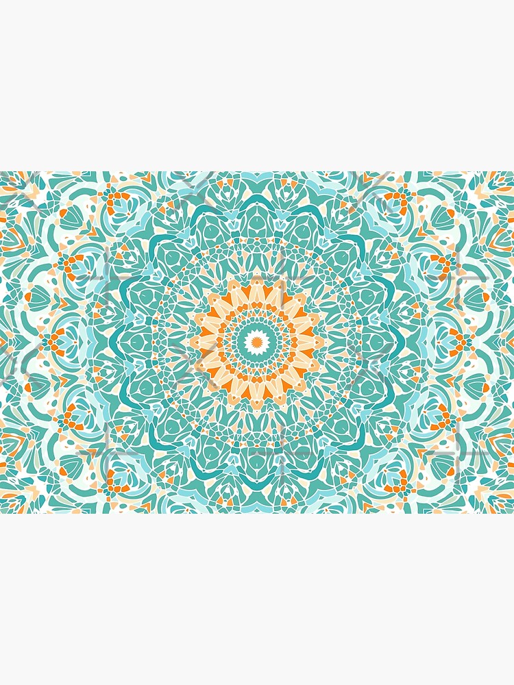 Orange and Turquoise Clarity Mandala by kellydietrich