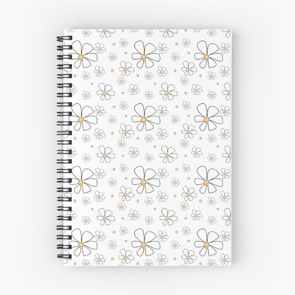 Item preview, Black And White Floral Pattern Yellow Flowers designed and sold by semas.