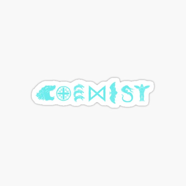 Coexist Titans (nuclear blue) Sticker