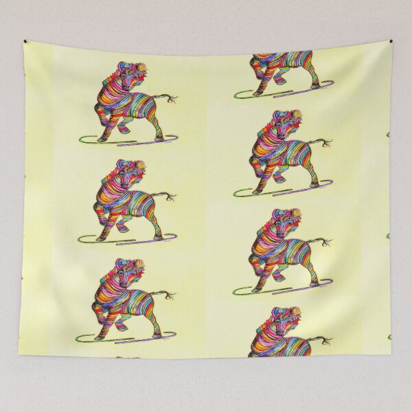 Aperçu de l'œuvre Zebra multicolore créée et vendue par EloiseArt.