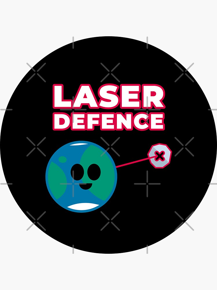 Thumbnail 3 of 3, Sticker, Space Laser Defence Near Earth Asteroids Yarkovsky Effect designed and sold by science-gifts.