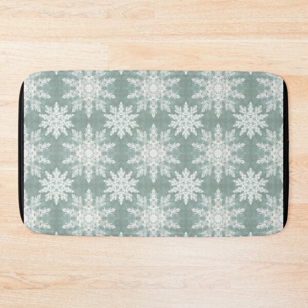 Item preview, Soft green snowflake pattern designed and sold by artlovepassion.