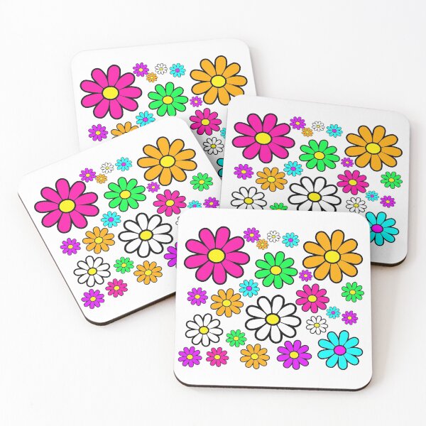 Item preview, Hippie Groovy Daisies Flowers Happy Flowers Pattern designed and sold by funnytshirtemp.