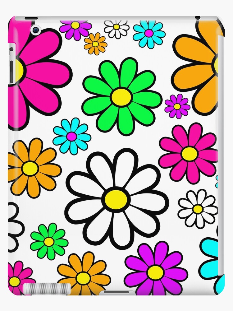 Funda y vinilo para iPad «Hippie Groovy Daisies flores patrón de flores feliz» de funnytshirtemp | Redbubble Funda y vinilo para iPad «Hippie Groovy Daisies flores patrón de flores feliz» de funnytshirtemp | Redbubble