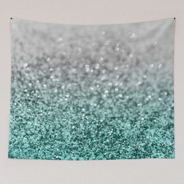 Item preview, Silver Teal Ocean Glam #1 (Photo of Glitter Only - Not Reflective) designed and sold by Anita's & Bella's Art.