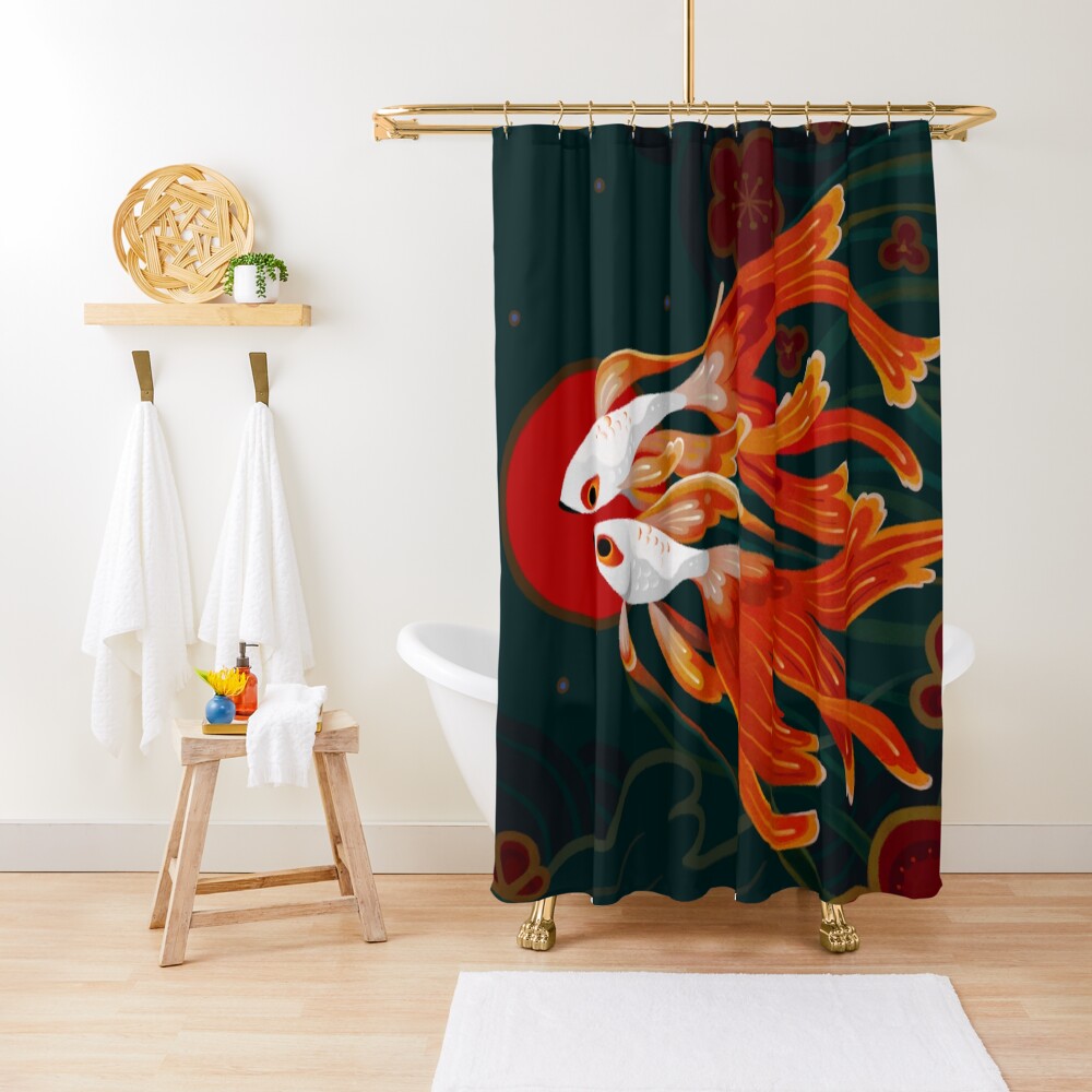 Two comets Shower Curtain