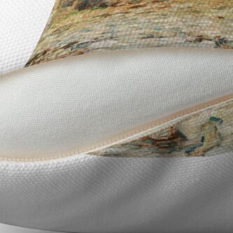 Alternate view of A North East Headland Oil Painting by Childe Hassam Throw Pillow