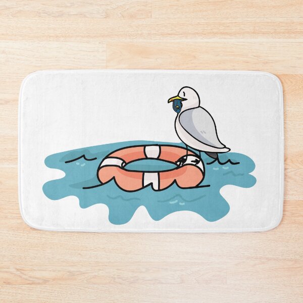 Item preview, Seagull fishing cartoon illustration motif set. designed and sold by Limolida.