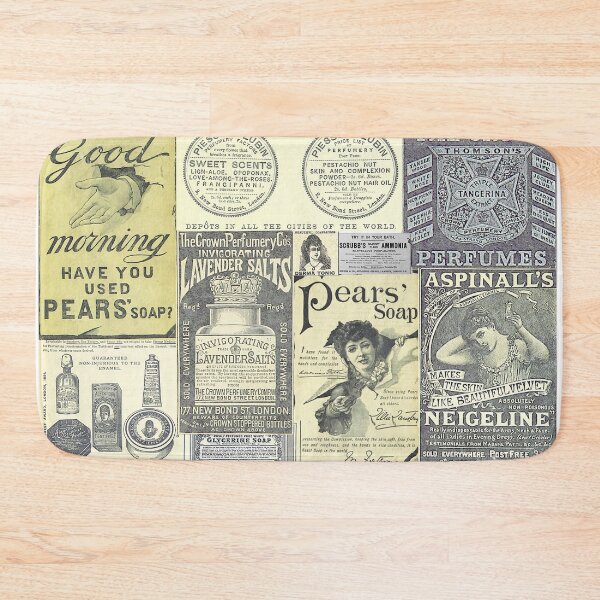 Item preview, Vintage British Bathroom Product Advertisements Collage designed and sold by MarbleCloud.