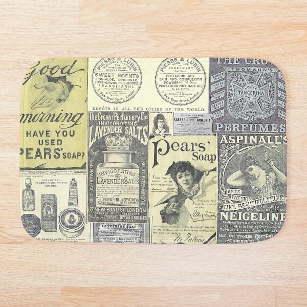 Item preview, Vintage British Bathroom Product Advertisements Collage designed and sold by MarbleCloud.