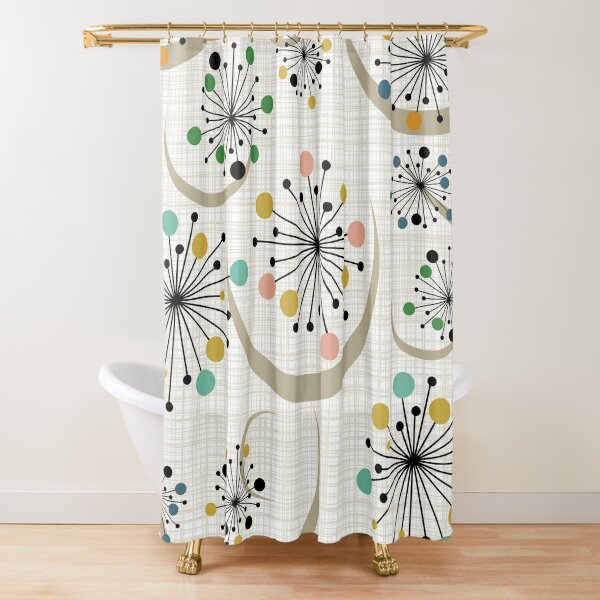 Eames Era Starbursts Shower Curtain