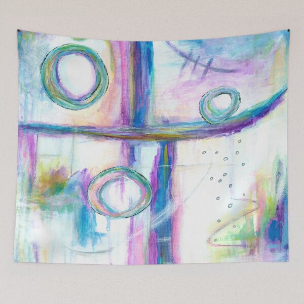 Item preview, Just the Three of Us, Abstract Art Painting designed and sold by Itaya Art.