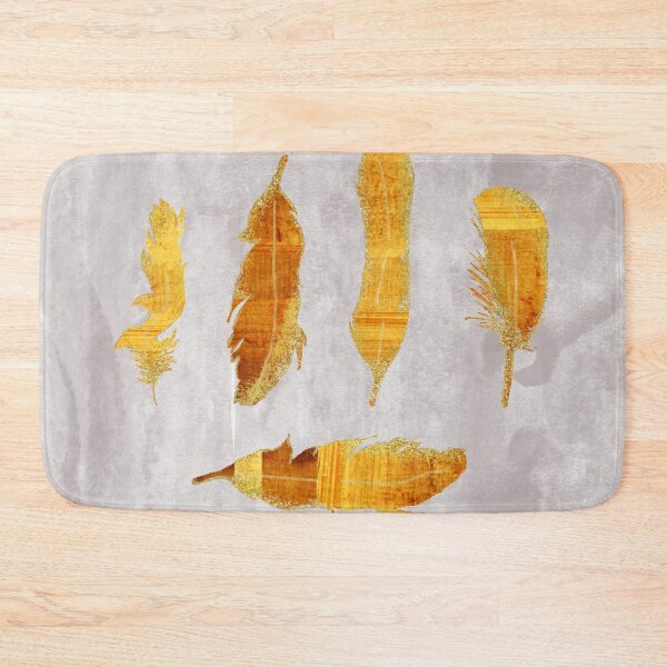 Item preview, Rustic Gold Ombre Feathers Fall colors watercolor designed and sold by Glimmersmith.