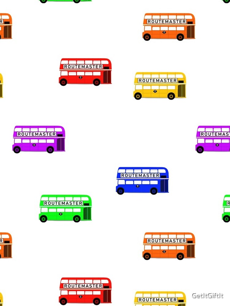 Thumbnail 4 of 4, iPhone Case, Colourful London Routemaster Bus Pattern designed and sold by GetItGiftIt.