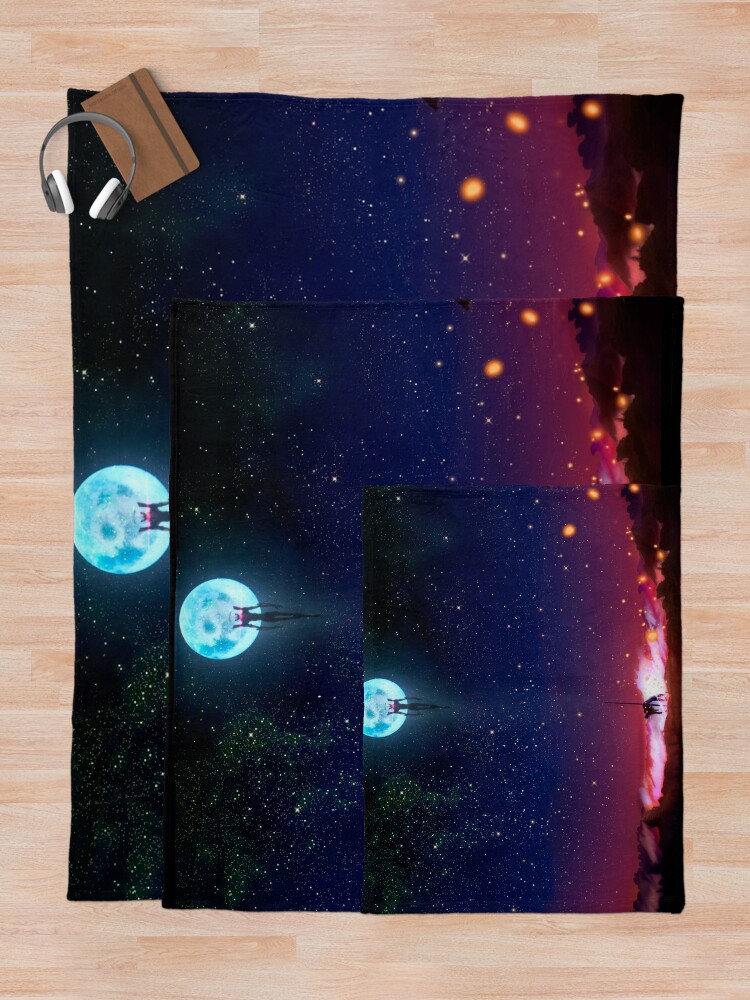 Alternate view of Evangelion Moon Throw Blanket