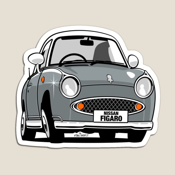 Item preview, Nissan Figaro caricature - lapis grey designed and sold by car2oonz.