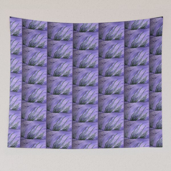Item preview, fish in purple and lavendar water with seagrass designed and sold by Dawna Morton.