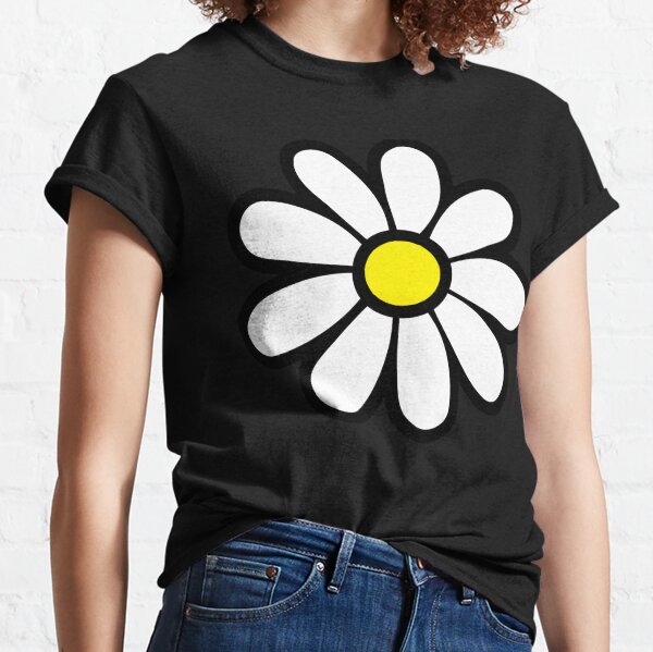 Womens Flower Power Hippie Psychedelic '70's Retro V-Neck T-Shirt