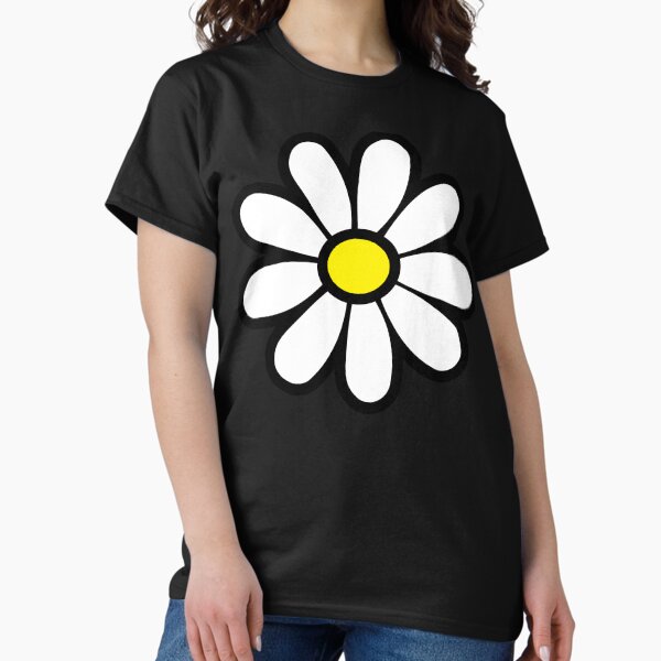 Aperçu de l'œuvre Happy Daisy Flower Power Années 60 70 Rétro Vintage Hippie Jardinage créée et vendue par funnytshirtemp.