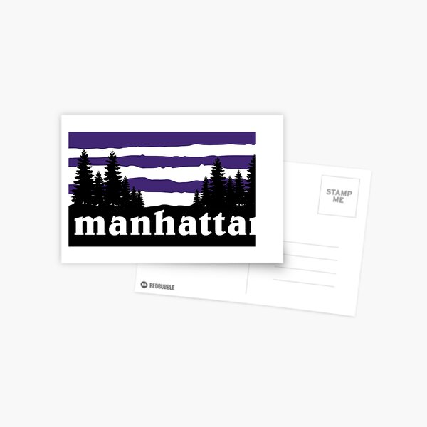 Manhattan Kansas Ski Snowboard Hiking Mountain Sunflower Sunset Gift Ideas Purple Postcard