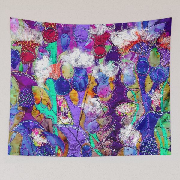 Item preview, Thistle Patch. Textile Art designed and sold by NisaKiley.
