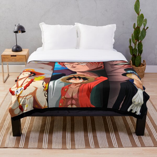 One Piece 3 Pirates Throw Blanket